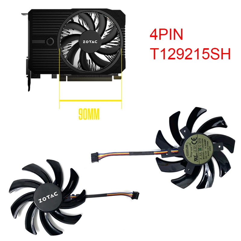 NEW Cooling Fan 65MM 2PIN GA71S2H 85mm T129215SU For ZOTAC GTX1050 GTX1050Ti GTX 1050 Low Profile GTX1650 1660S video card Fan