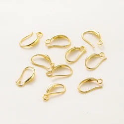 10pcs/lot 14K 18K Real Gold Earing Pendant Hook Ear Wire Hook For DIY Jewelry Making Earing Charms Accessories Components