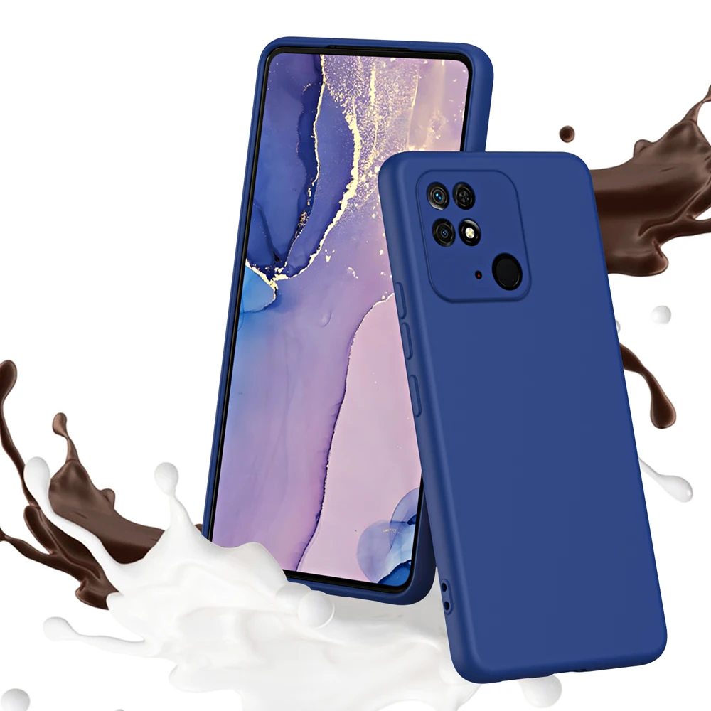 Original Solid Silicone Case for Xiaomi Redmi 10C 10A 9A 9C 12c Cover Redmi Note 10 10S 11 11s 12s 12 Pro Plus 5G A1 A2 Cases image 3