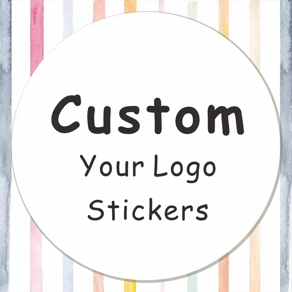 

500 PCS Custom Logo Sticker Labels Stickers Label Wedding Birthday Baptism Party Design Your Own Sticker Personalized Packaging