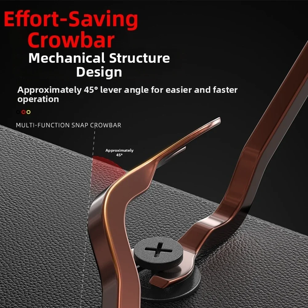 Car Trim Panel Extraction Tool Made of Hardened Alloy Steel with Knockable End V Shaped Tip and Ergonomic Grip for Repeated Use
