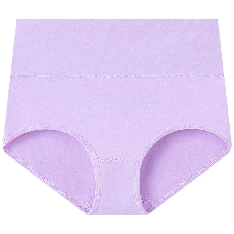 5 Stück Damen-Höschen mit hoher Taille, Baumwolle, Übergröße, Shaper, einfarbig, atmungsaktiv, Bauchunterstützung, Unterwäsche, sexy Dessous für Damen – Detail 12