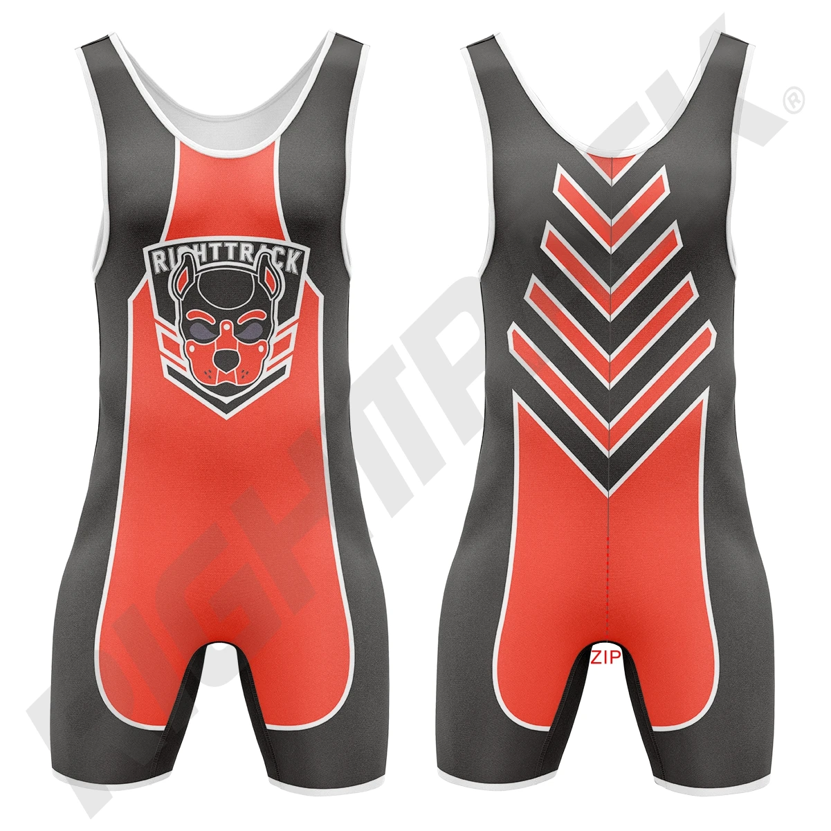 Nieuwe Heren Rits Singlet Body Suit Righttrack Cb13 Eendelige Mouwloze Sexyman Leuke Kleding