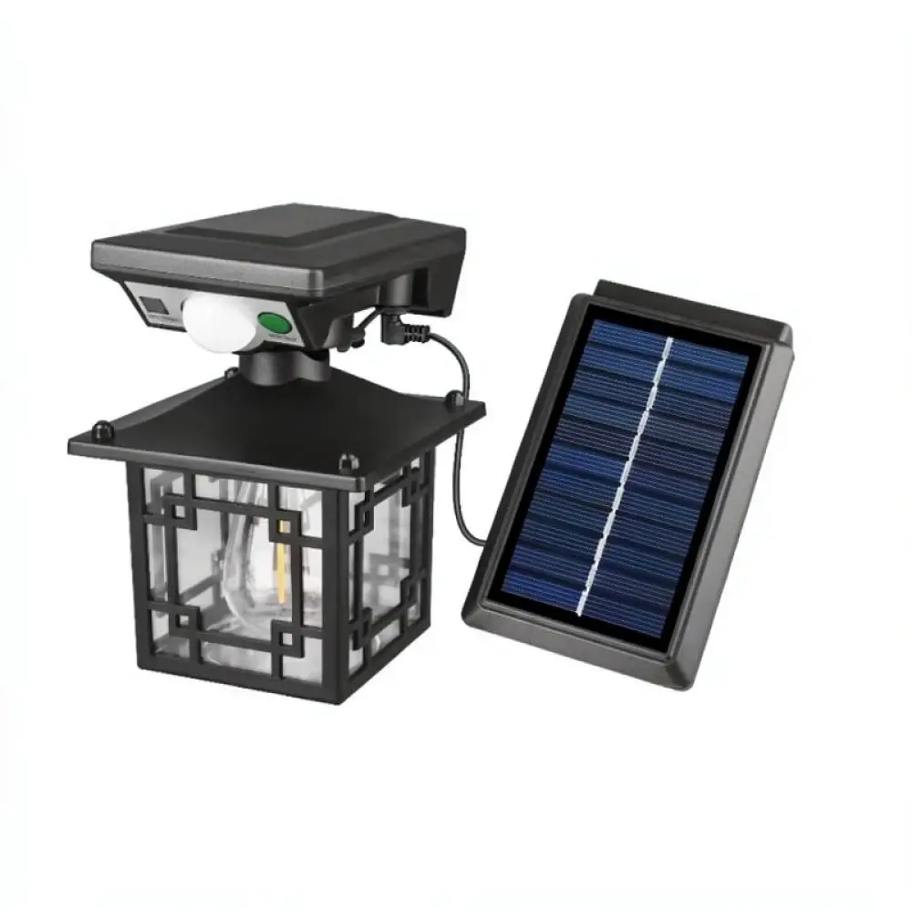 Solar Power Wall Light Outdoor Split Design Motion Sensor Garden Pathway Lamp Waterproof Remote Control Security Lighting