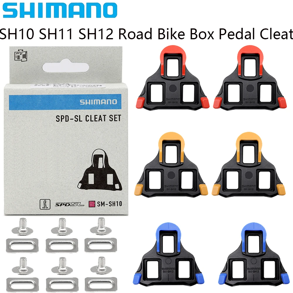 SHIMANO SH10 SH11 SH12 Bicycle Pedal Cleat Self-locking Ultralight Box Shoes Pedals For Road Bike Original Parts