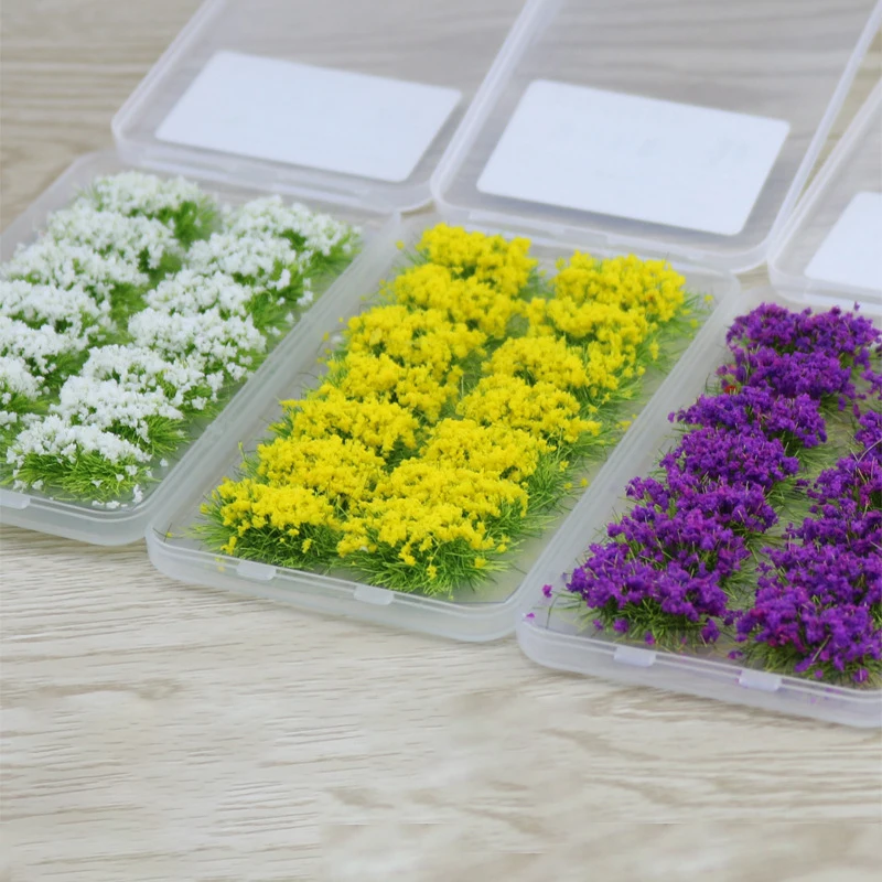 

14Pcs/Box Simulation DIY Sand Table Building Model Material Production Flower Cluster Mini Micro Landscape Wild Miniature Scence