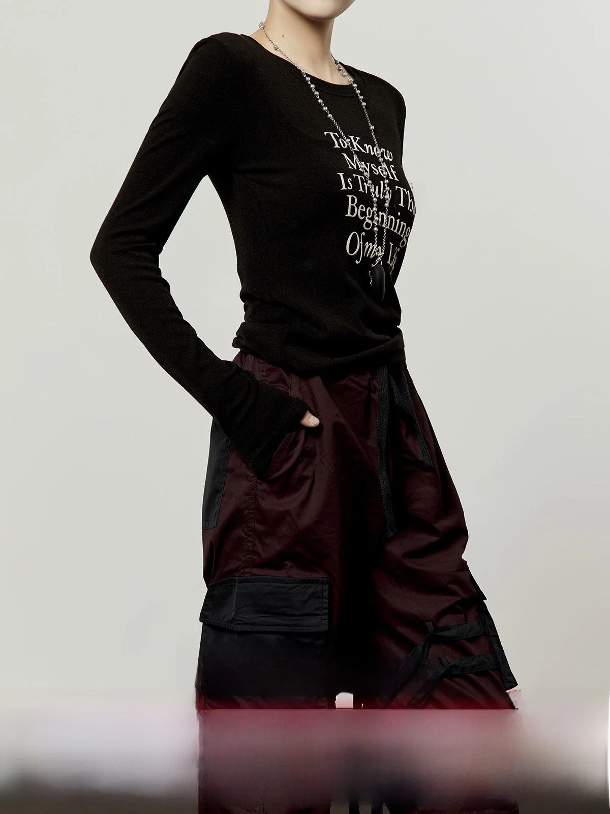 

Женские свободные брюки K Purple 2025: Новинка, рабочая одежда, черные, с поясом, цветные, длинные, с манжетами, эффект похудения