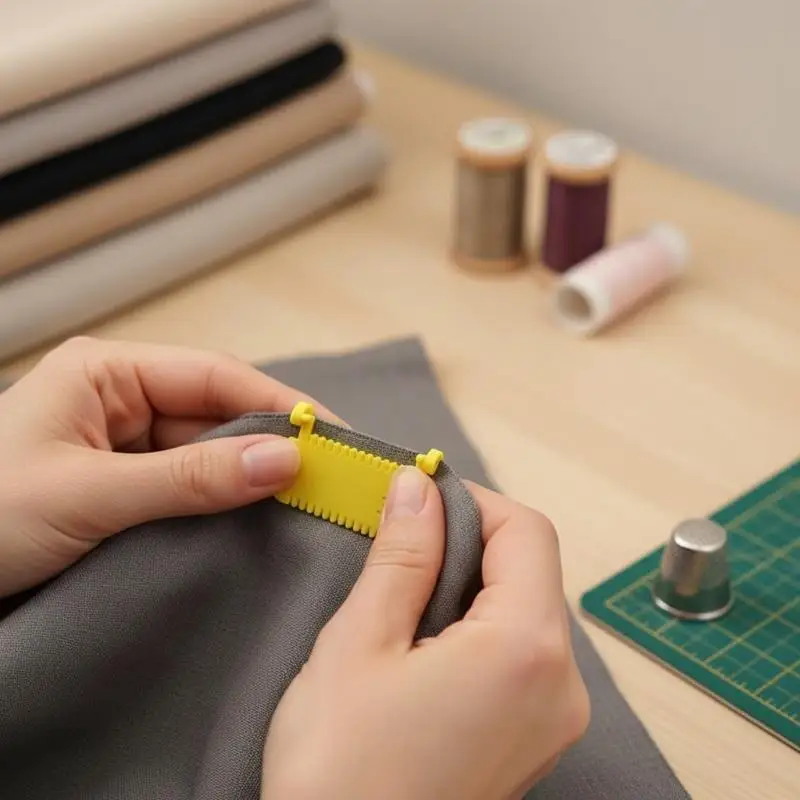 Portable Clip On Sewing Edge Guide with Needle Gauge for Dressmaking Quilting and Seam Positioning