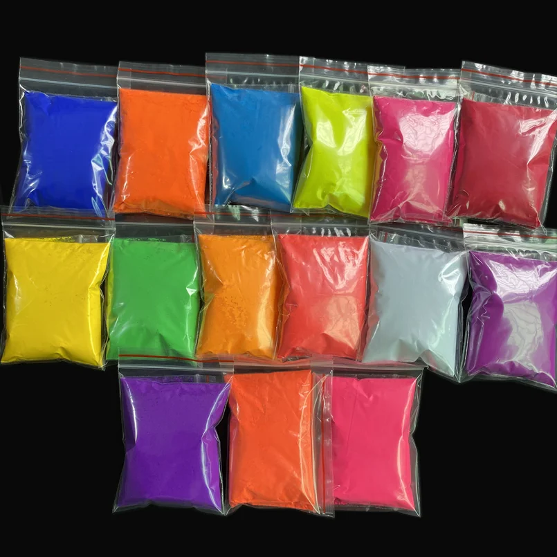 Poudre fluorescente néon phosphorescente, 20 g/sac, poussière de décoration pour Nail Art, ombre à paupières, savon, Pigment de manucure acrylique