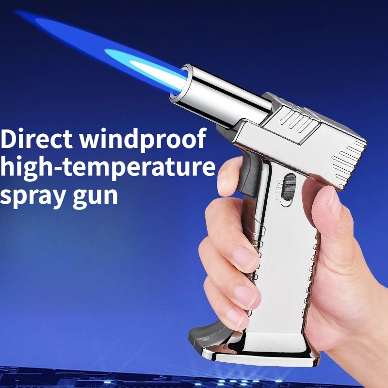 

Creative Blue Flame Spray Gun Lighter for Home Barbecue Baking Portable High Power Lighter