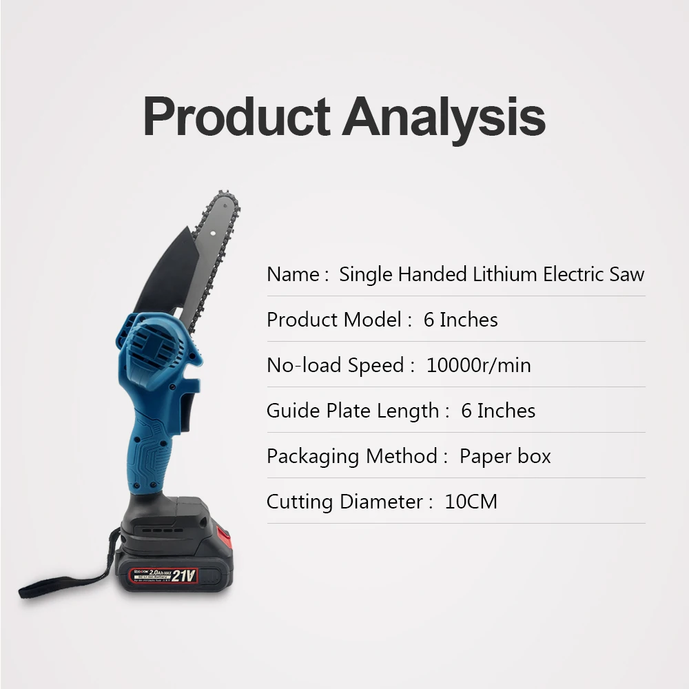 Imagem -05 - Brushless Elétrica Poda Saw Handheld Cordless Logging Saw Ramo Ferramenta de Corte Motosserra Corte de Madeira Makita Bateria 6