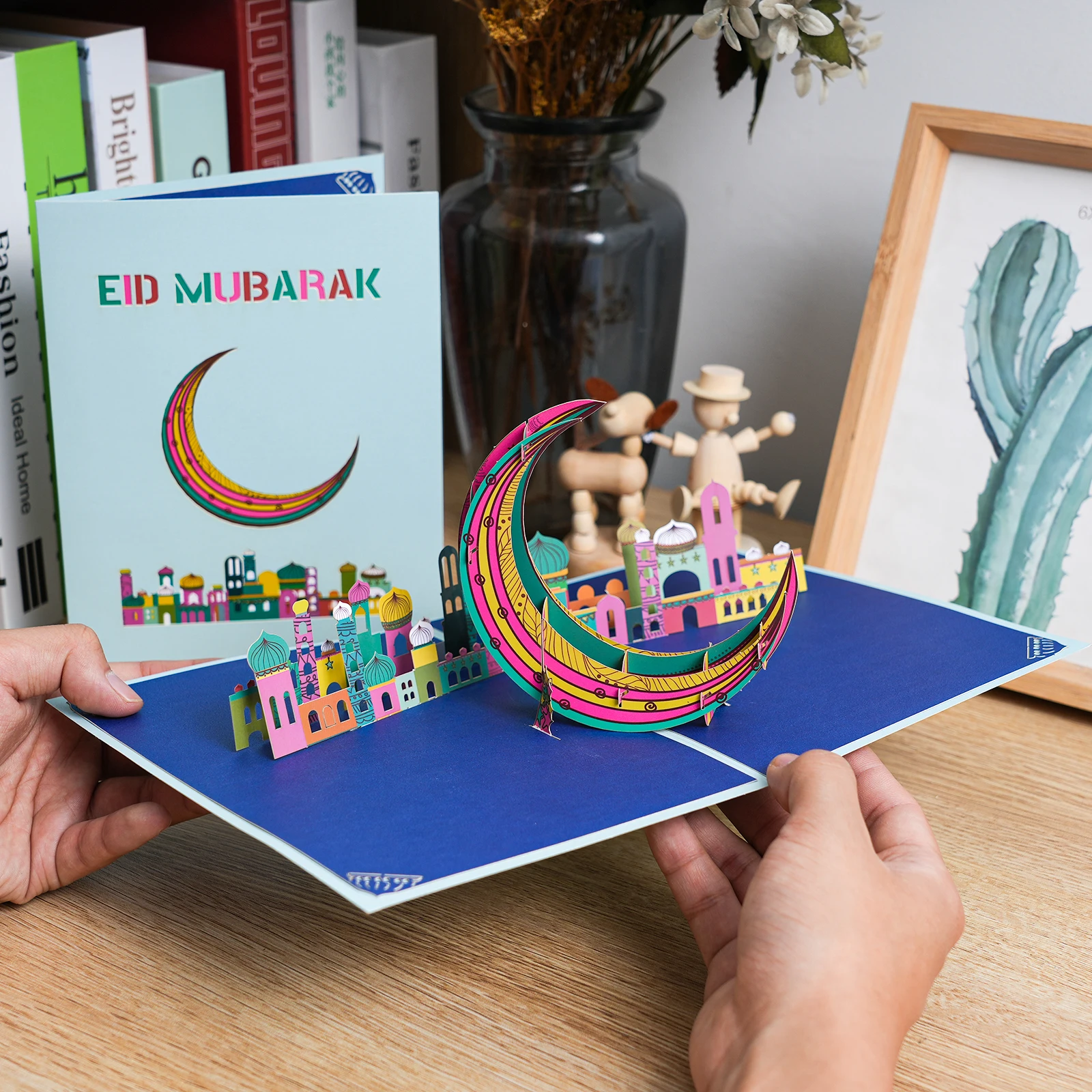 Eid Mubarak 3D Pop-Up-Karte für Islamisches Fest Muslimisches Geschenk Grußkarte – Detail 5