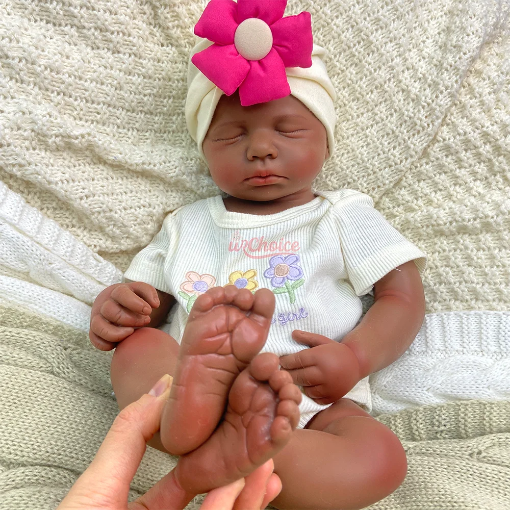 20 "Molle Platino Silicone Reborn Baby Doll Loulou Solido Silicone Rebirth Baby Girl/Boy Bambola fatta a mano Regalo di compleanno per bambini