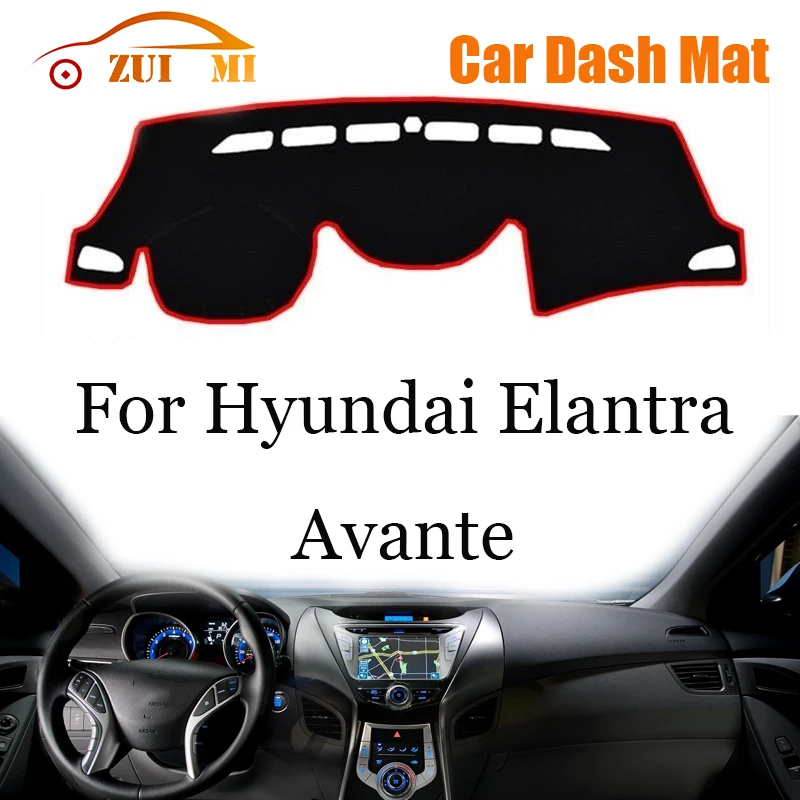 

ZUIMI Dashboard Cover Dash Mat Dashmat For Hyundai Elantra Avante 2011 2012 2013 2014 2015 Dash Board Cover Pad Sun Shade