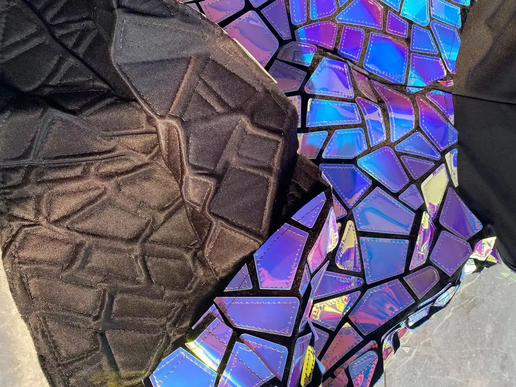 Shiny Purple Blue Laser Mirror Nightclub Dress Sleeveless Bar Dj Gogo Dancer Singer Stage Costume Female Evening Birthday Outfit