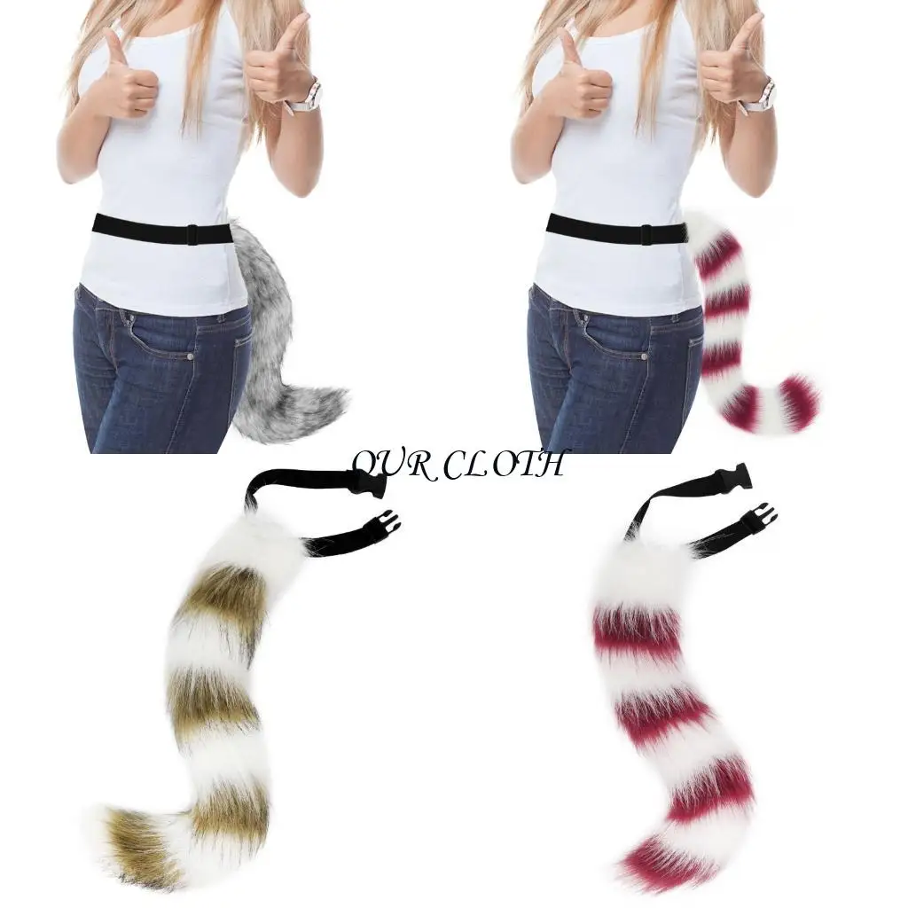 

Plush Wolf Cats Foxes Therians Tail Furry Animal Tail Cosplay Halloween Christmas Party Costume Dog Cats Foxes Tail Toy Y1AC