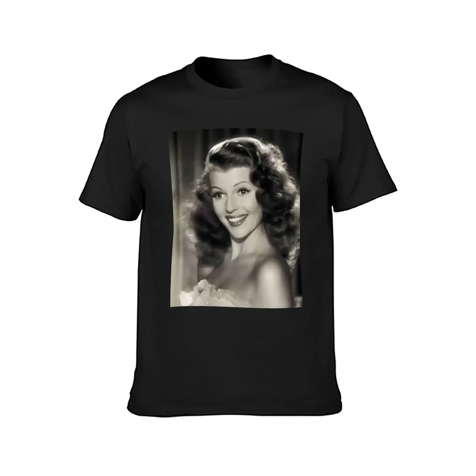 Rita Hayworth T-Shirt blue archive street wear mens champion t shirts