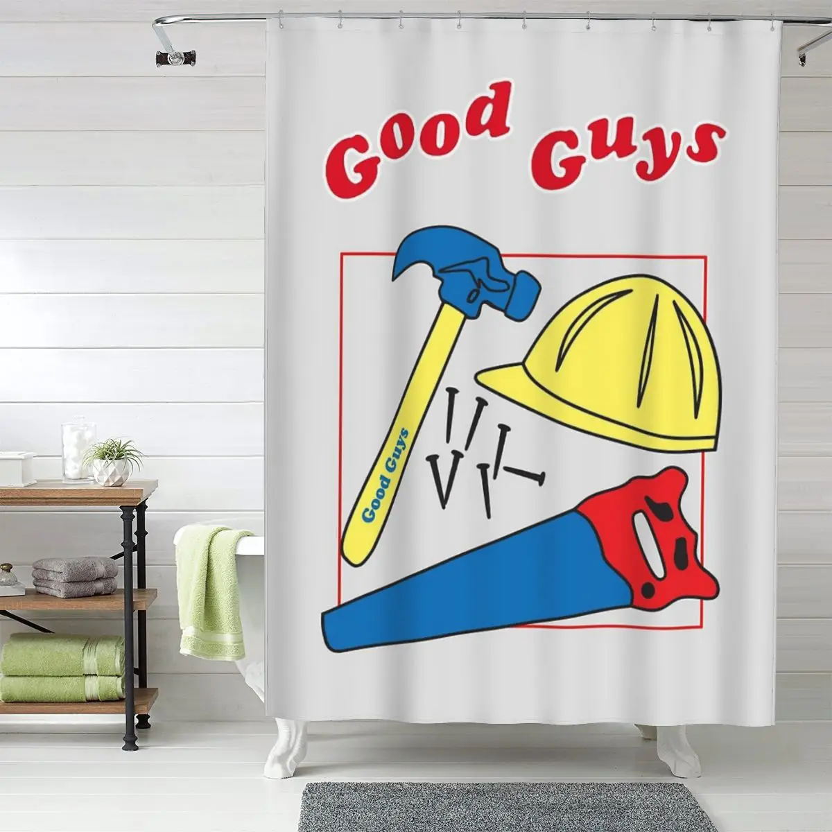 

Занавеска для душа Good Guys Child's Play Чаки - Кукла-убийца - полиэстеровая водонепроницаемая занавеска для ванной комнаты с крючками