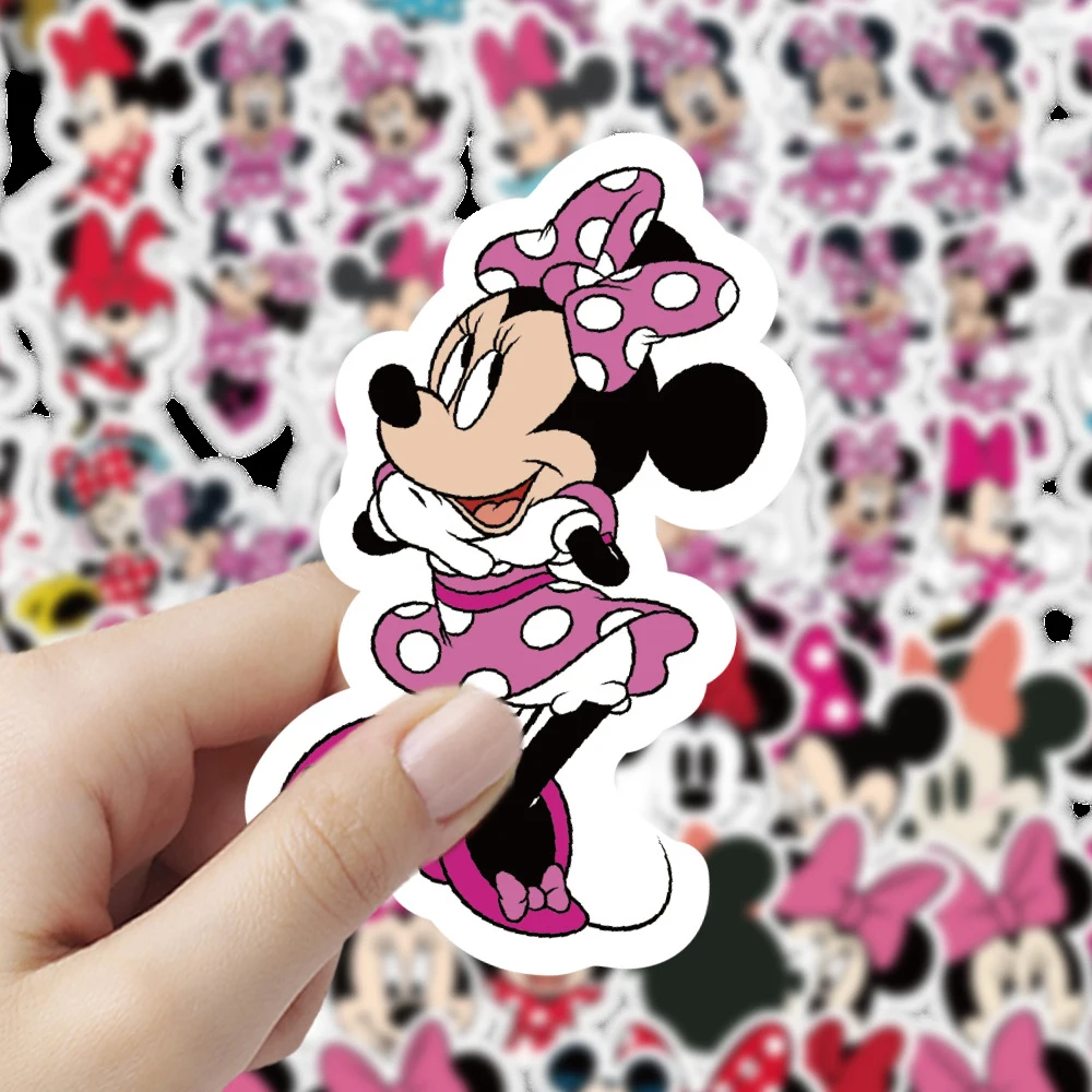 10/30/64 قطعة ديزني ميكي ماوس أنيمي ملصقات لطيف ميني ماوس ملصق DIY بها بنفسك محمول الأمتعة سجل القصاصات الكرتون الشارات مقاوم للماء #3