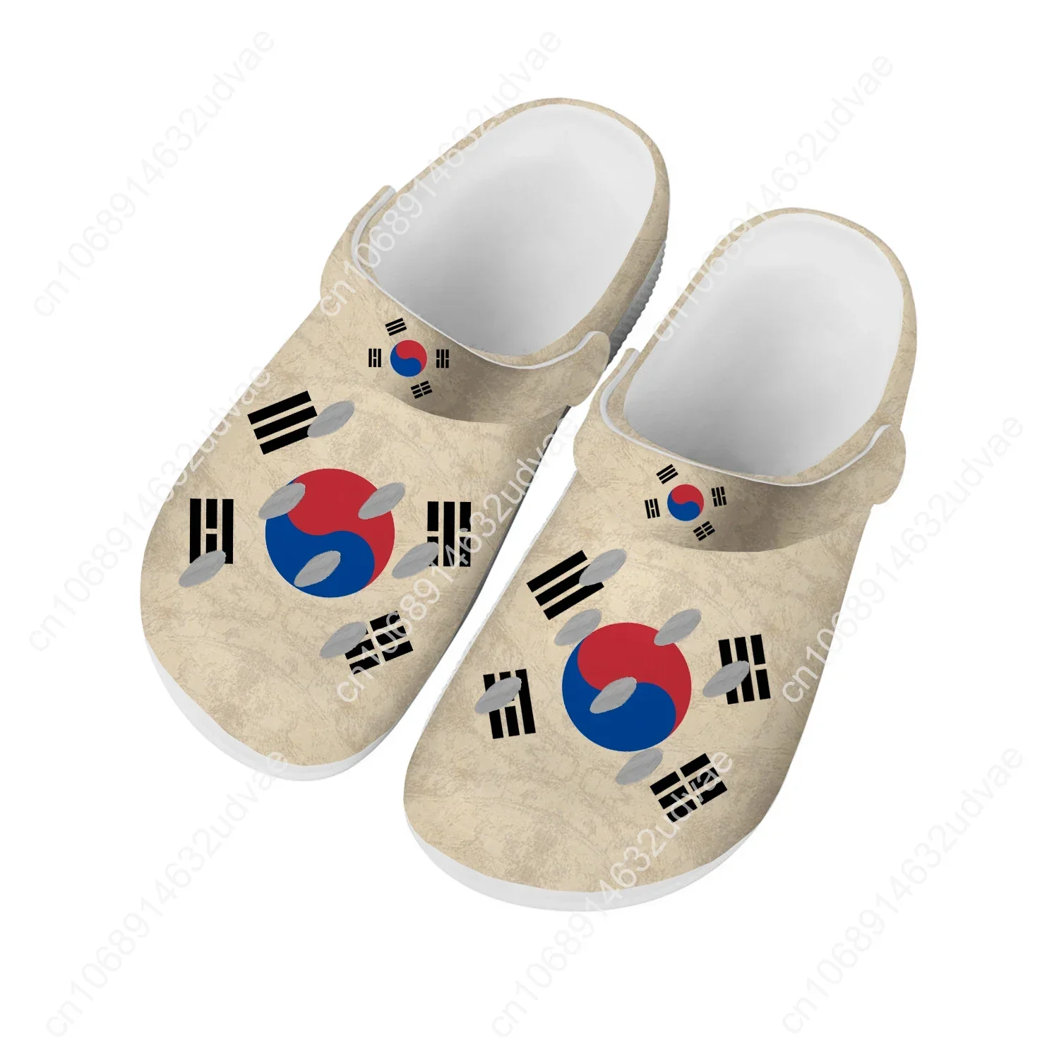 كوريا الجنوبية العلم الوطني أحذية ماء الرجال النساء عالية الجودة قباقيب حديقة المنزل تخصيص الصنادل الشاطئ ثقب تنفس النعال #2