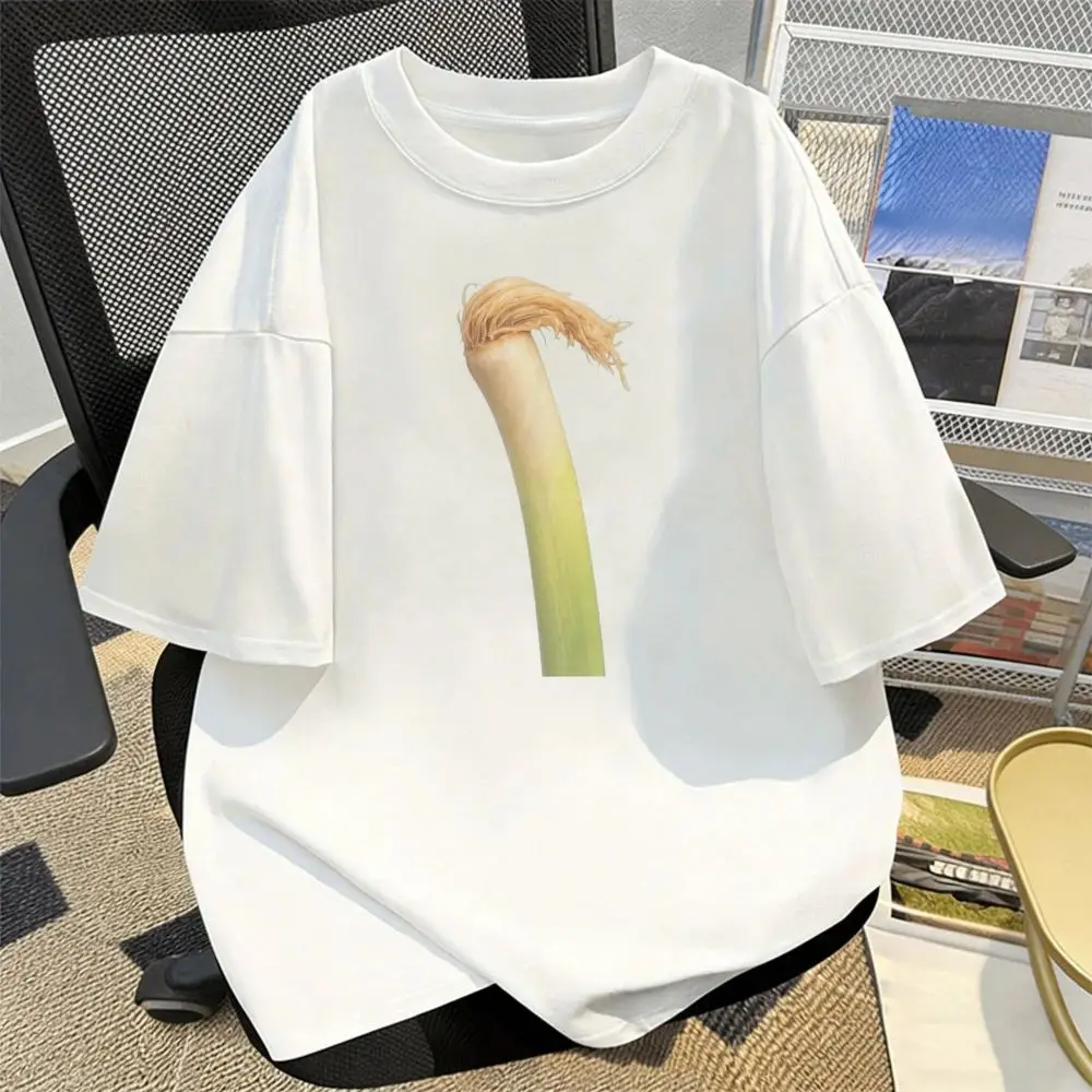 Funny Meme Tops Scallion Meme Football Fan Tshirt Leek Hairdo Fun Meme Tee Internet Joke Trendy Graphic Print T Shirts Unisex