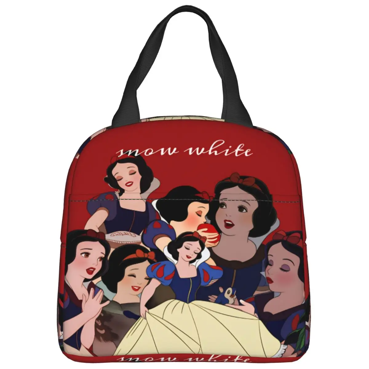 

Сумка для обеда «Белоснежка и семь гномов», винтажный ланч-бокс для женщин, удобная сумка-холодильник для путешествий, термосумка для обеда из оксфордской ткани