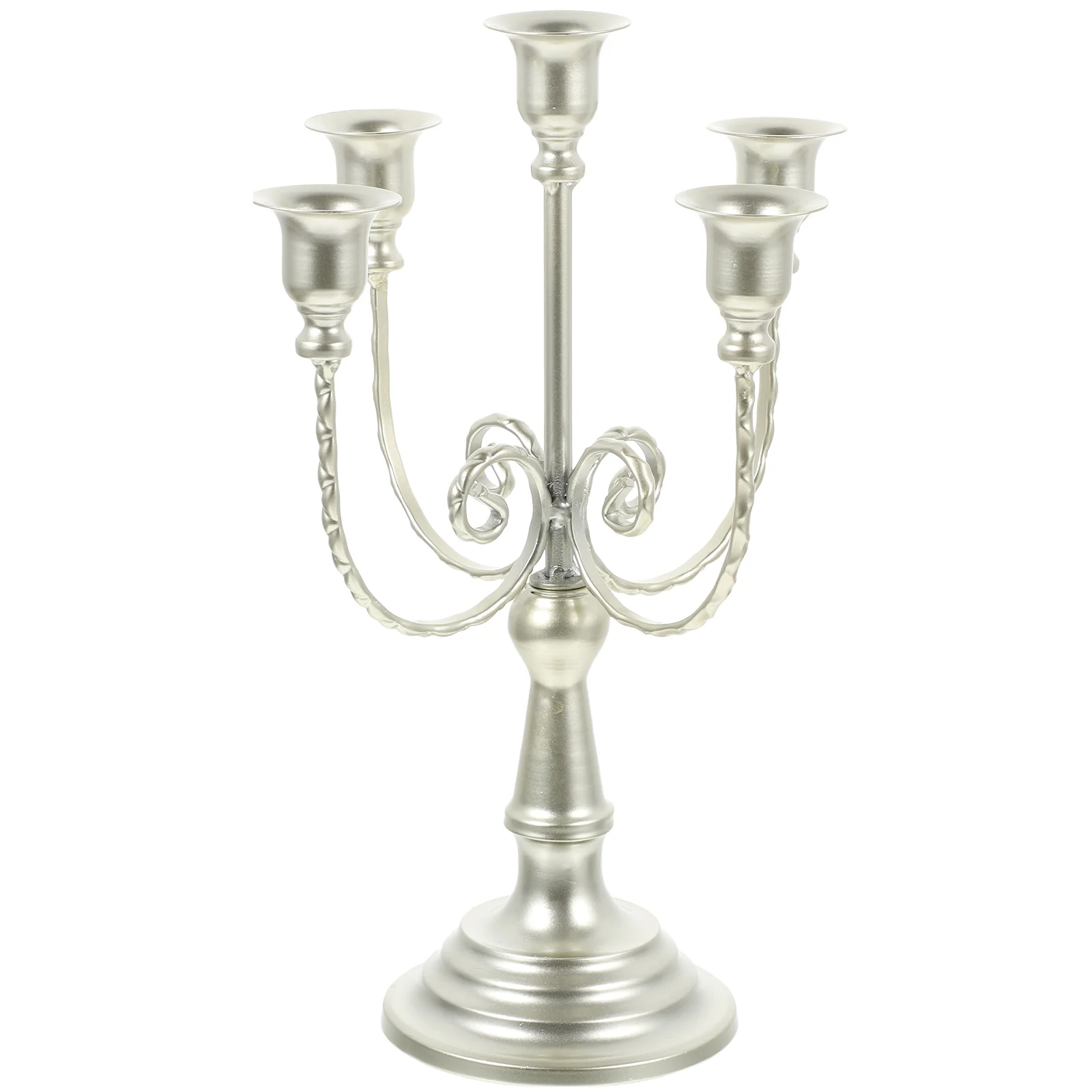 

5-Arm Candelabrum Vintage Metal Candlestick Stand For Home Decor Desktop Dining Table Decoration Iron Holder