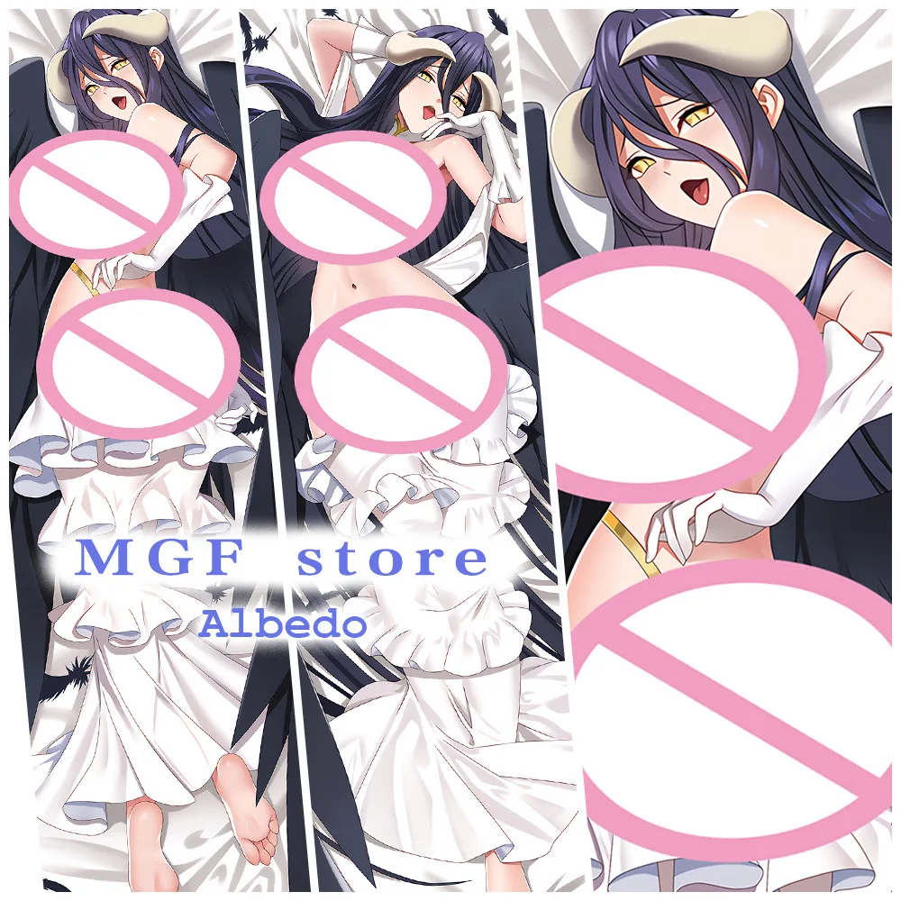 

Albedo Overlord Otaku Hot Anime Girl Dakimakura Kawaii Hing Body Pillowcase Double Sided Printed Naughty Cushion Cover