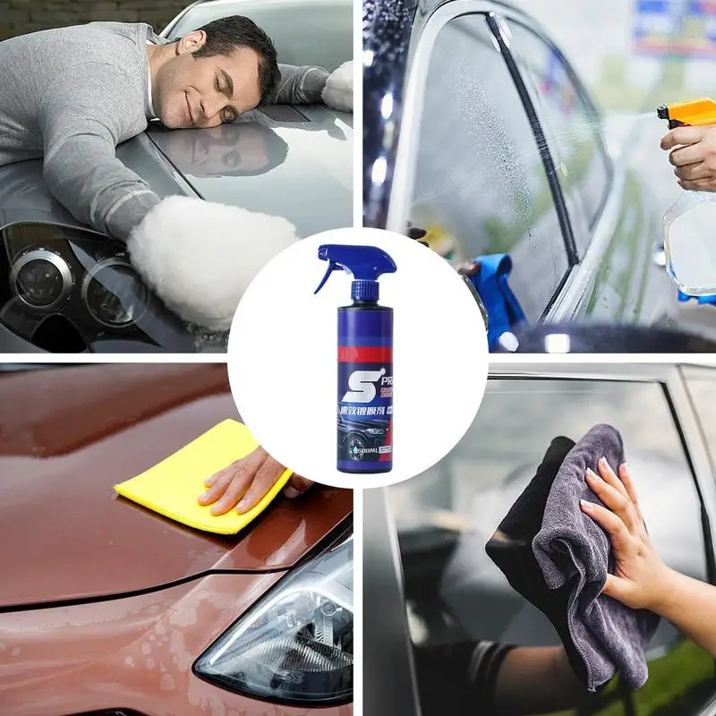 Car Nano revestimento cerâmico Spray, Auto polimento pulverização de cera, Car Paint Scratch Reparação Remover, 500ml, 3 em 1