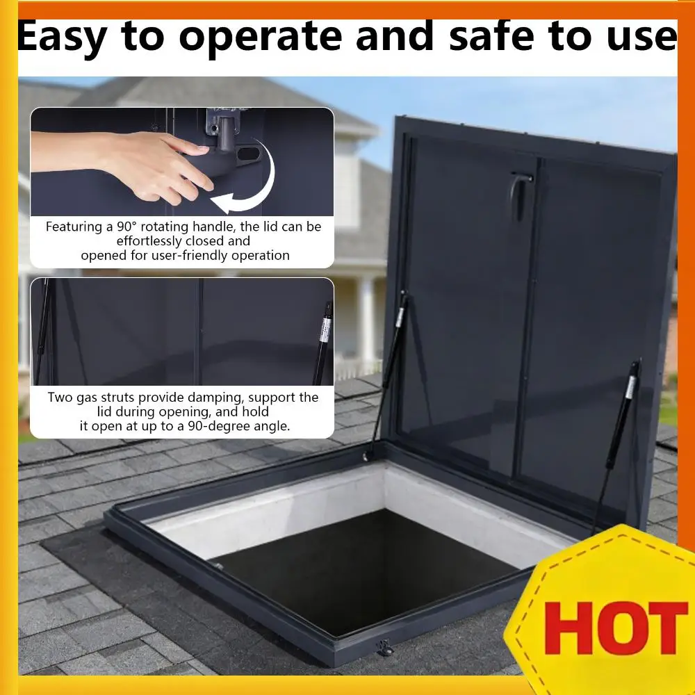 

Люк для доступа на крышу, водонепроницаемый, с алюминиевой рамой, из оцинкованной стали, серый, аварийный, для дома и промышленности