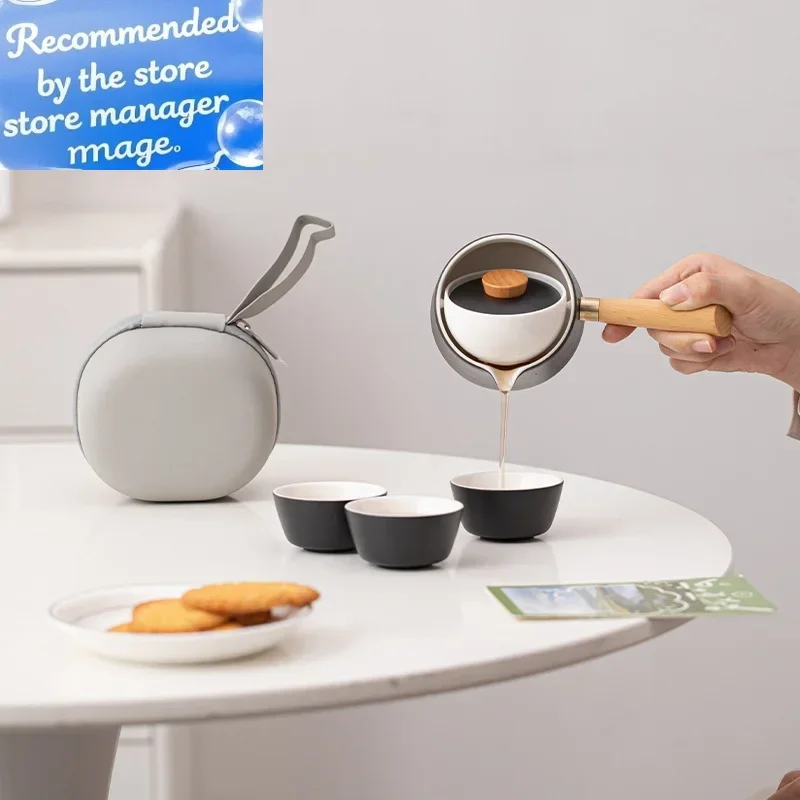 

Вращающийся на 360° автоматический чайник, чайный сервиз кунг-фу, дорожный чайный сервиз, бытовой керамический ленивый автоматический чайный артефакт