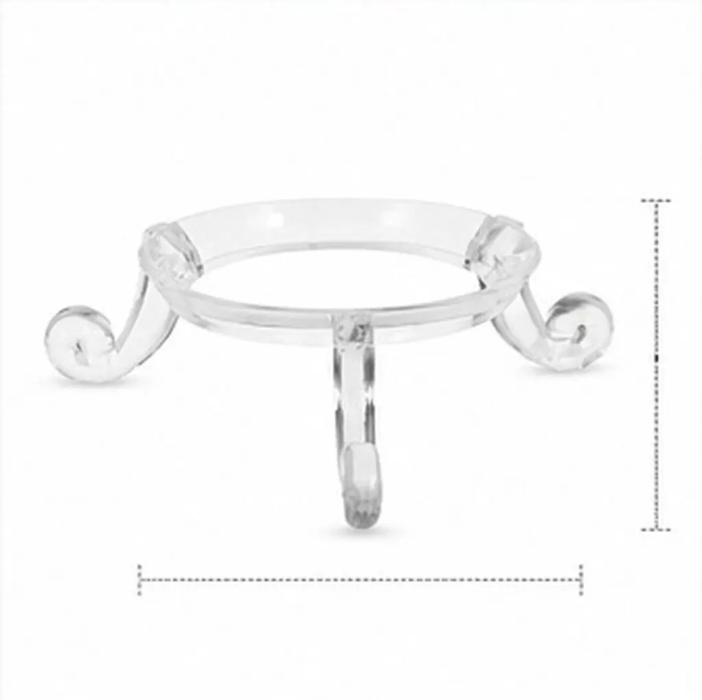 6Pcs Crystal Ball Display Stand Transparent Acrylic Sphere Base Non Slip Holder for 1.97-3.15 Inch Glass Crystal Globe