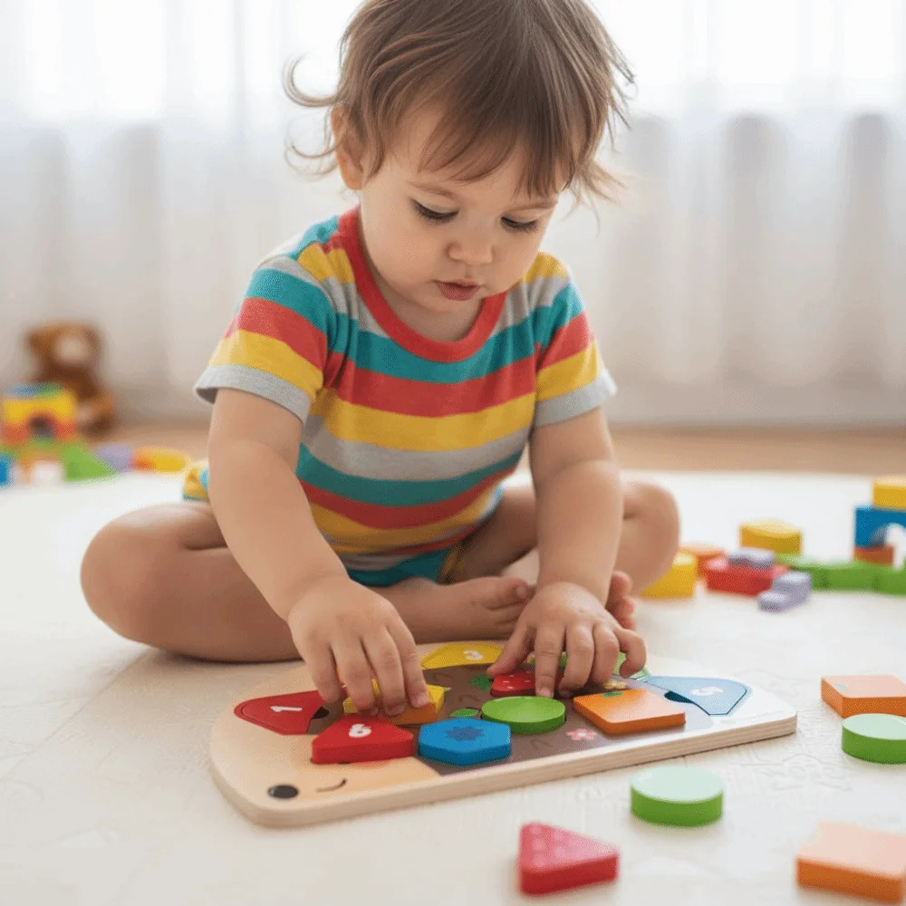 Wood Material Montessori Puzzle Cartoon Shape Multifunction Wooden Peg Board Shape Matching Colorful Design Wooden Puzzle