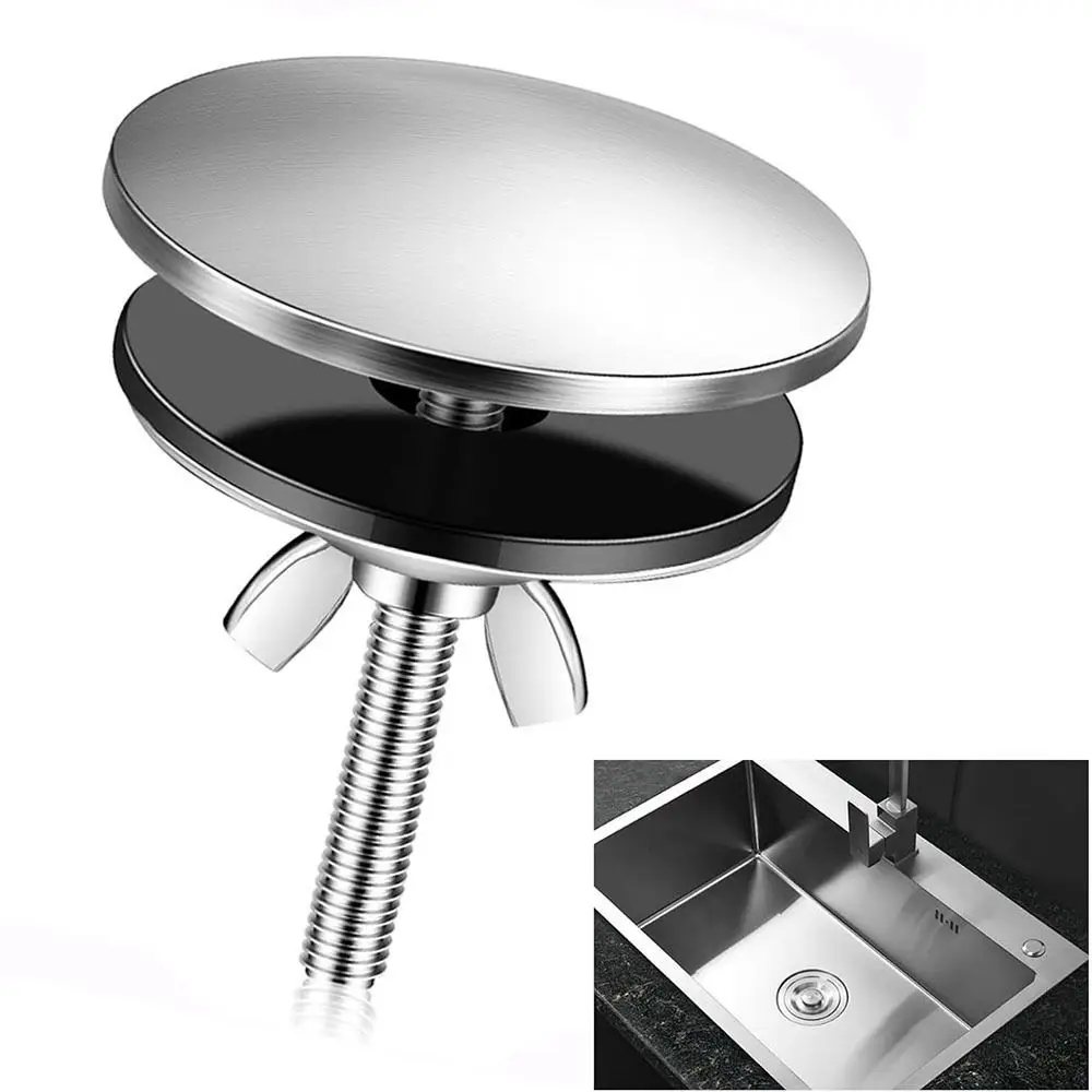 

Faucet Hole Cover Sink Hole Plug Kitchen Accessories Black Silver Sink Hole Cover Stainless Steel M6