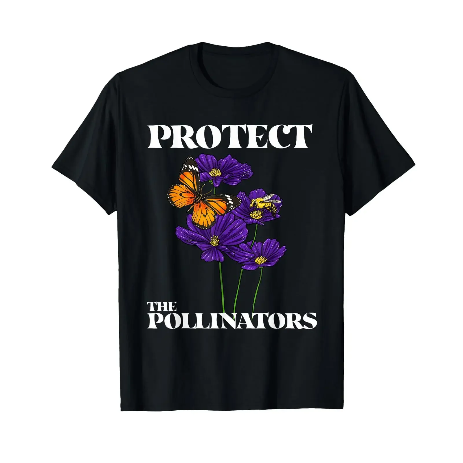 Cool Protect Pollinators Save the bees Sunflower T Shirt vintage Washed Casual Breathable Unisex Top For Everyday Wear graphic