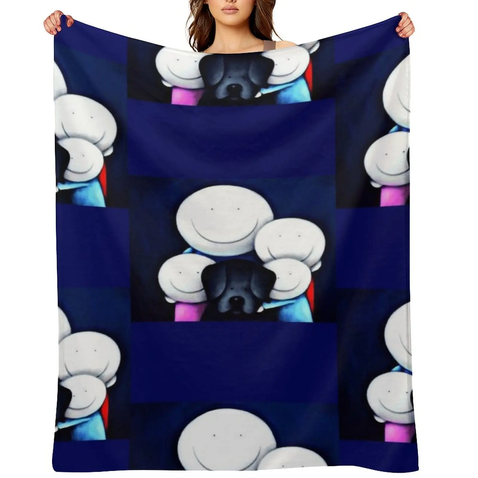

doug hyde Throw Blanket Custom Hairy Retros Hairys Blankets