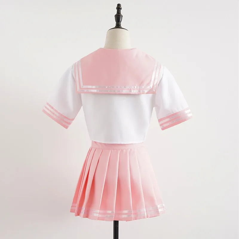 Anime Cosplay Matrosenkragen Schuluniform Langarm Plissierter Rock Japanisches Süßes Niedliches Party Alltags-Rollenspiel Kostüm-Set