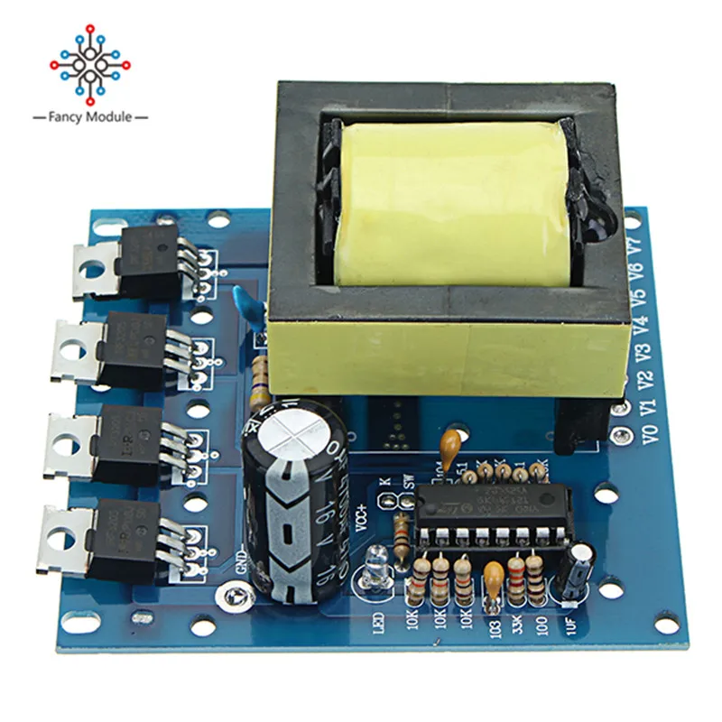 DC 12V to AC 220V 380V 420V 500W 1000W Inverter Boost Step-up Board Transformer Power Car Converter Module High Frequency Module