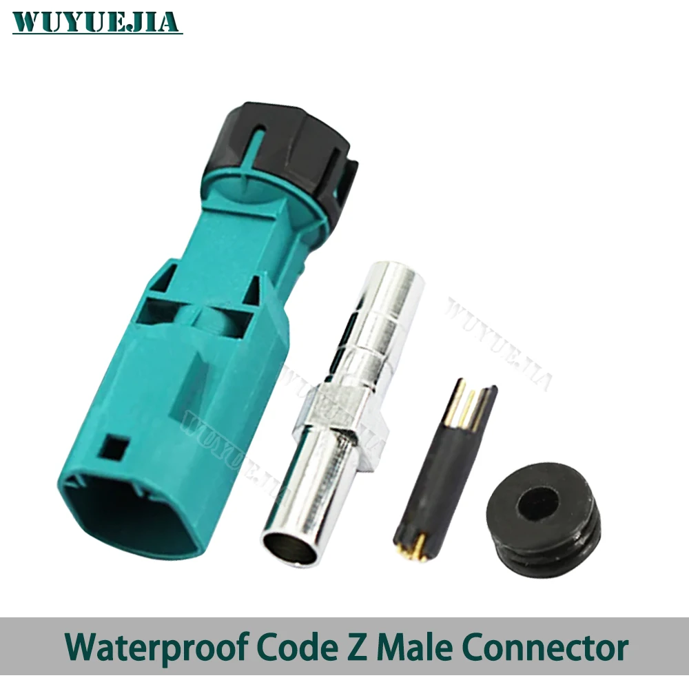 Universal HSD LVDS 4 Pin Water Blue Code Z Male Plug Waterproof Connector Assembly for Dacar 535 4-Core HSD LVDS Coaxial Cable