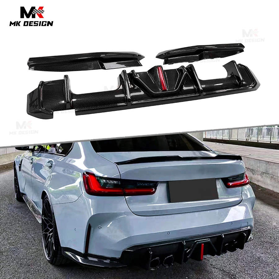 

Carbon Fiber JC Style Rear Diffuser Bumper Lip for BMW G80 M3 G82 G83 M4 2021-IN Rear Lip Side Splitter Diffuser Car Accessories