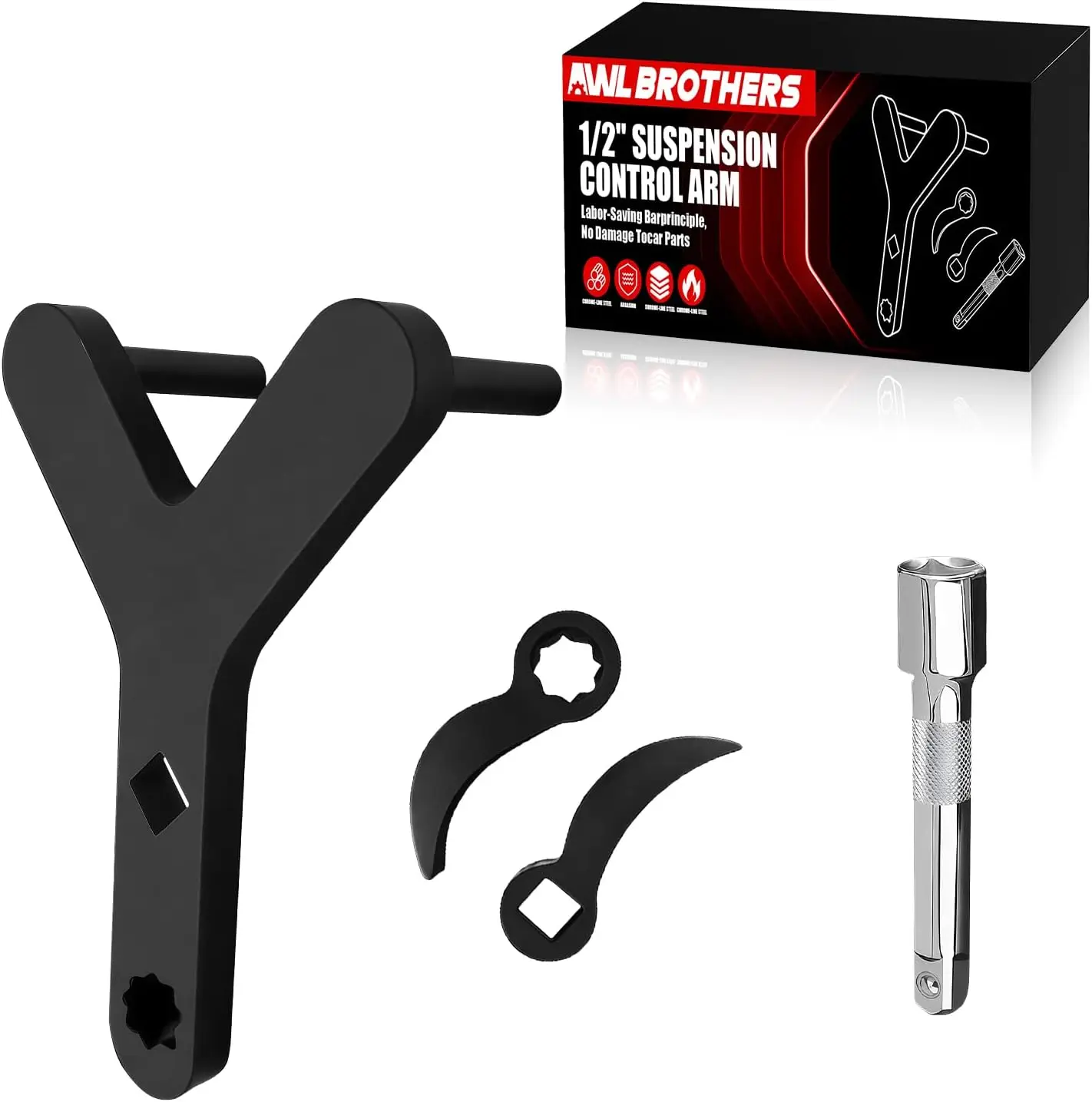 

1/2' Suspension Control Arm Prying Tool Kit - Heavy Duty Bushing Removal Tool for FWD Vehicles