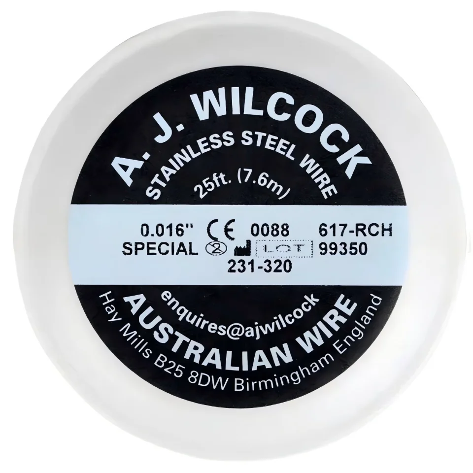 

А.Дж. Ортодонтическая проволока Wilcock Australian Special Plus 0.012 0.014 0.016 0.020, круглая, из нержавеющей стали, 5 м, стоматологические принадлежности