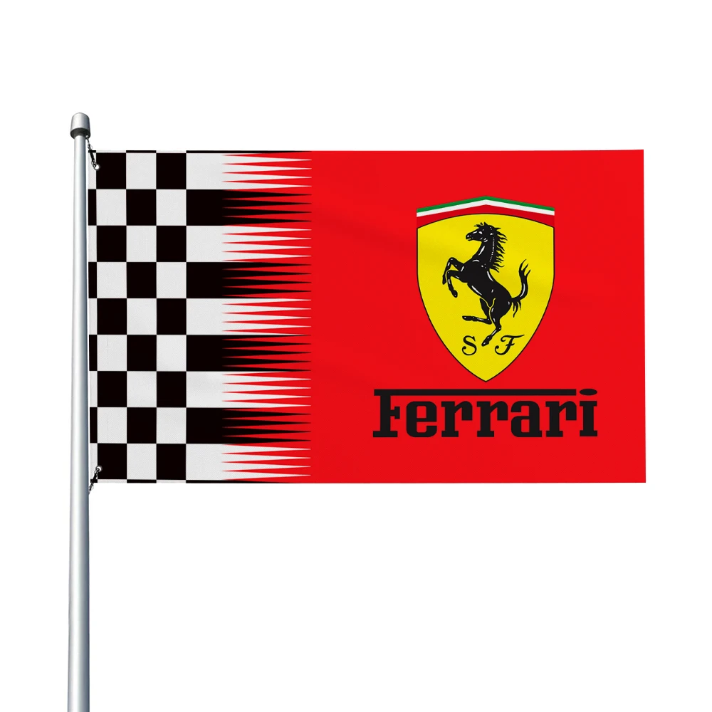 

Флаг Ferrari, флаги на заказ с люверсами, наружный и внутренний баннер