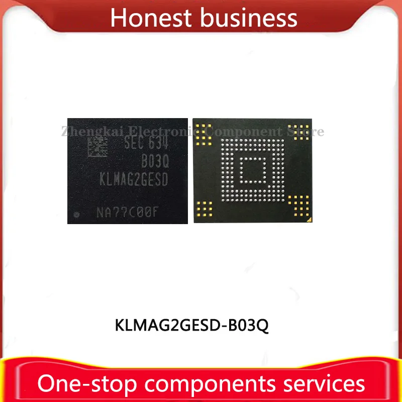 KLMAG2GESD-B03Q 16G 100% Working 100% Quality BGA153 EMMC 16Gb Chip Mobile Phone Hard Disk Memory Computer Storage KLMAG2GESD