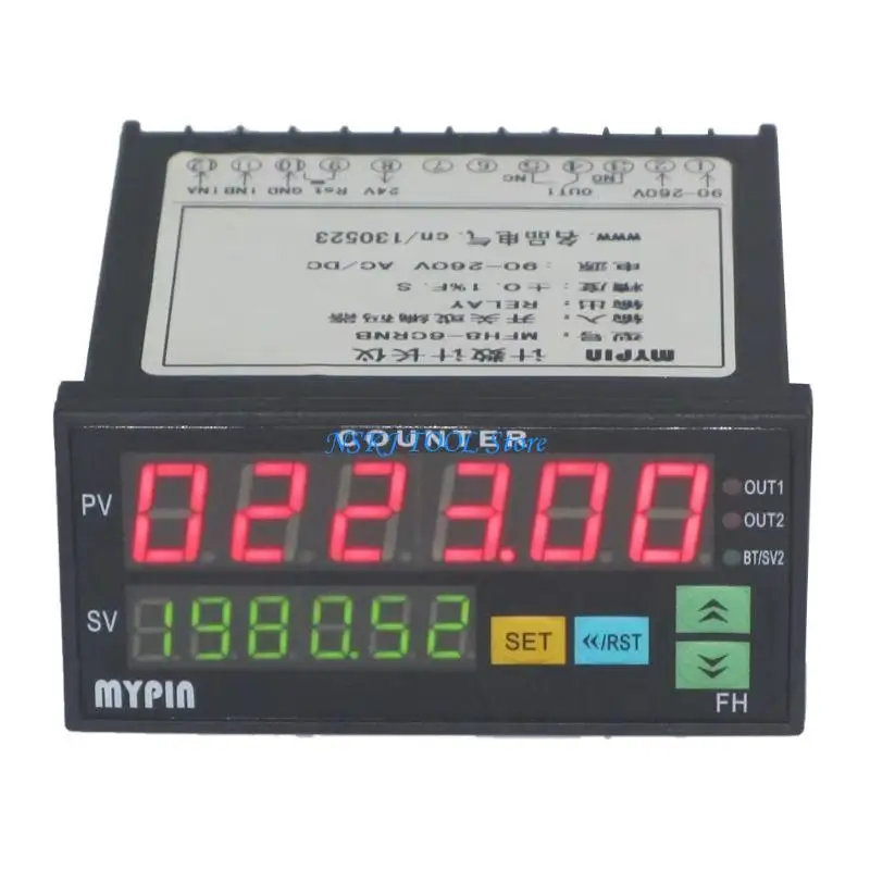 

L8RC Digital Counter Mini Length Batch Meter 1 Preset Output Count Meter Practical Length Meter 90-260V AC/for DC