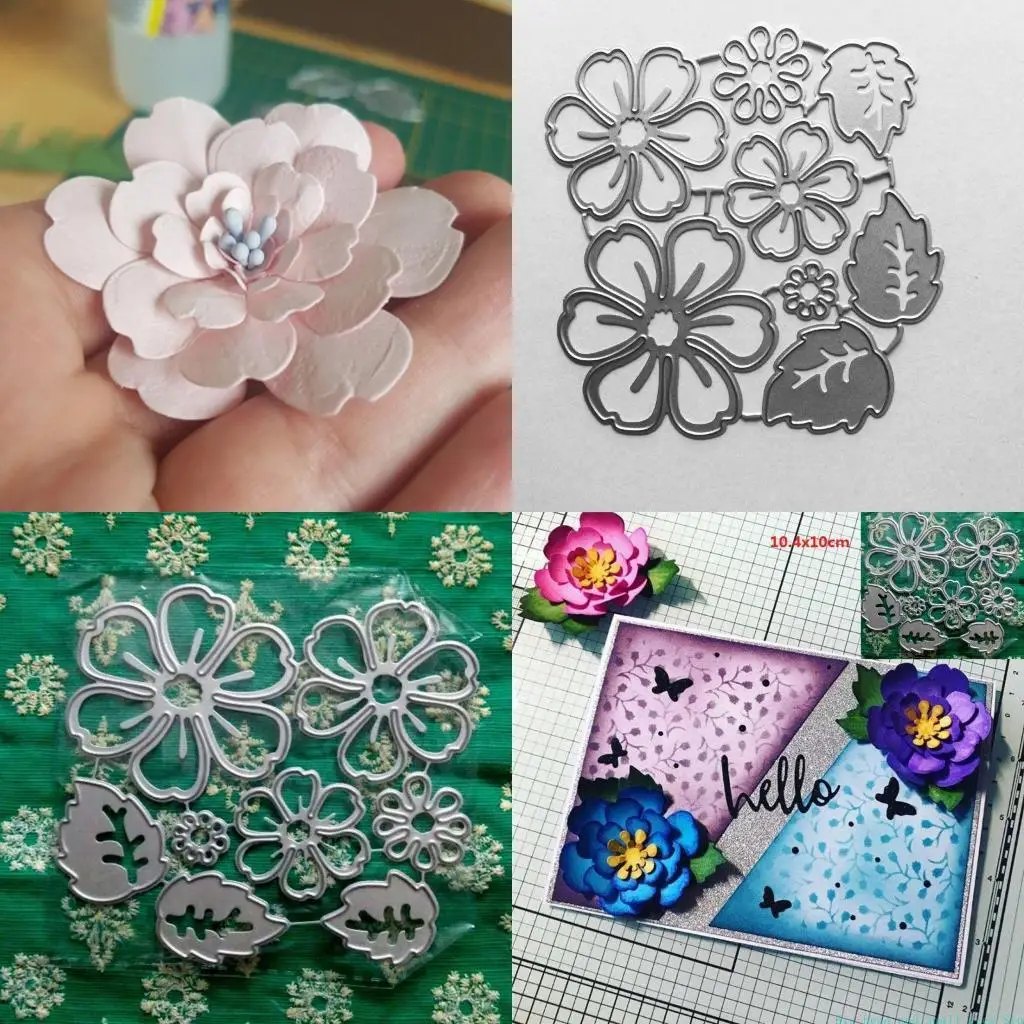 581C Flower Petal Cutting Dies Metal Stencil Scrapbooking Decor Craft for Home Festival Invitation Greeting Card Making Mould