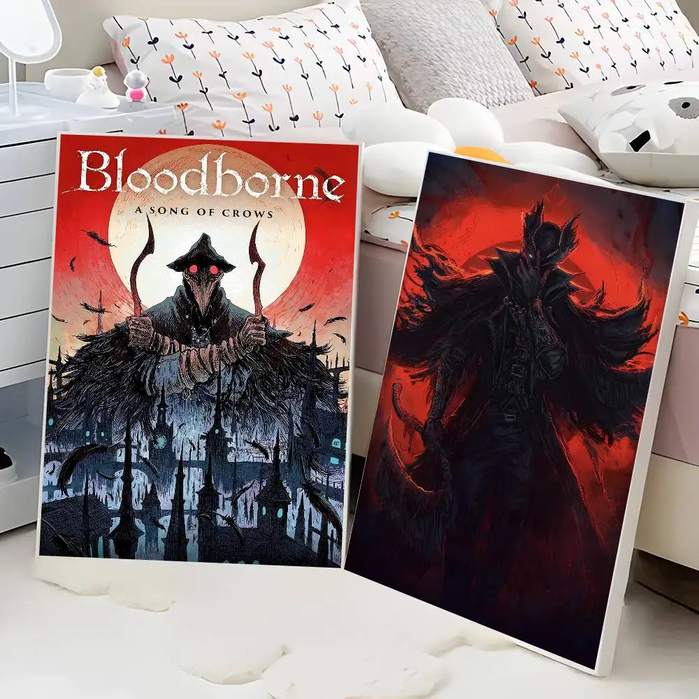 Fantasy Bloodborne Video Game Poster High Quality Print Waterproof Wall Art Sticker For Bar Living Room Decor Gift