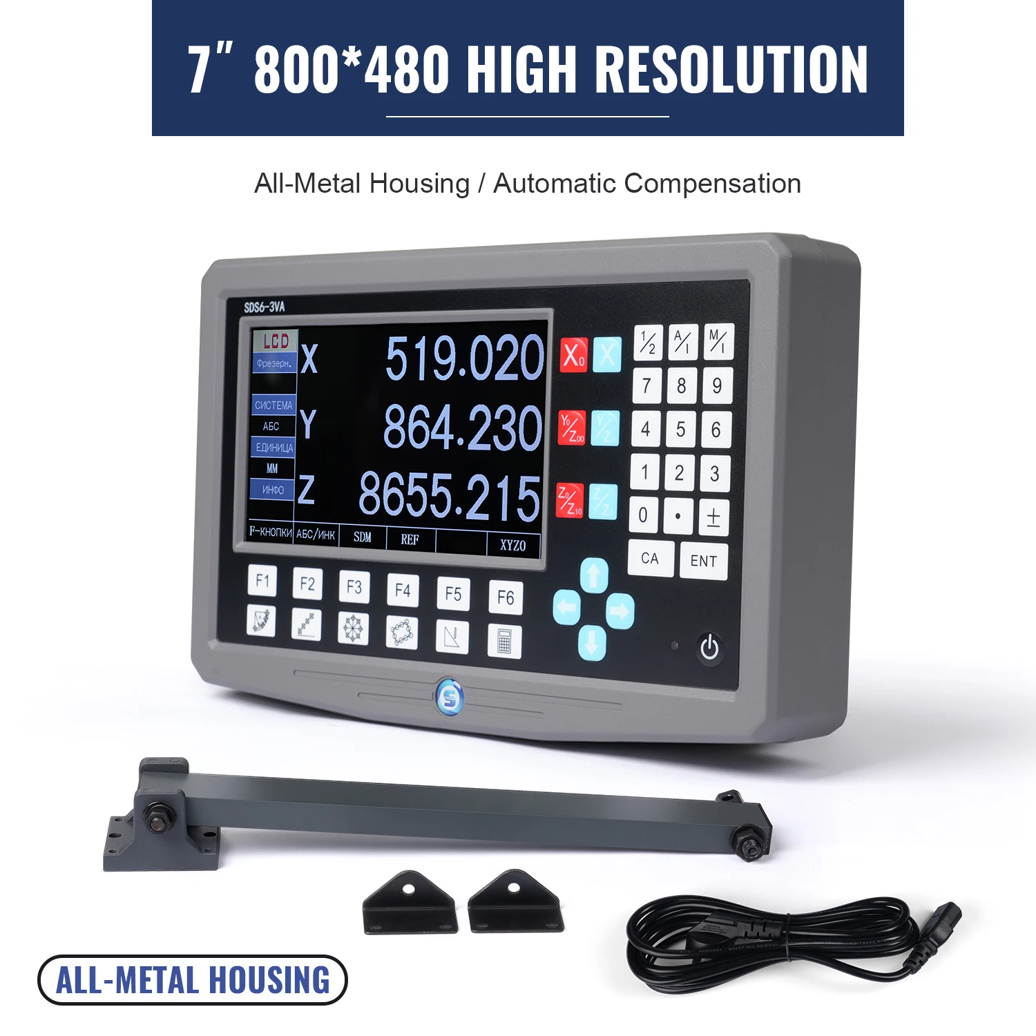 Industrial 3VA LCD DRO Readout 300x192x78mm 4kg Linear Error Compensation Precision Machining CNC Equipment Display System