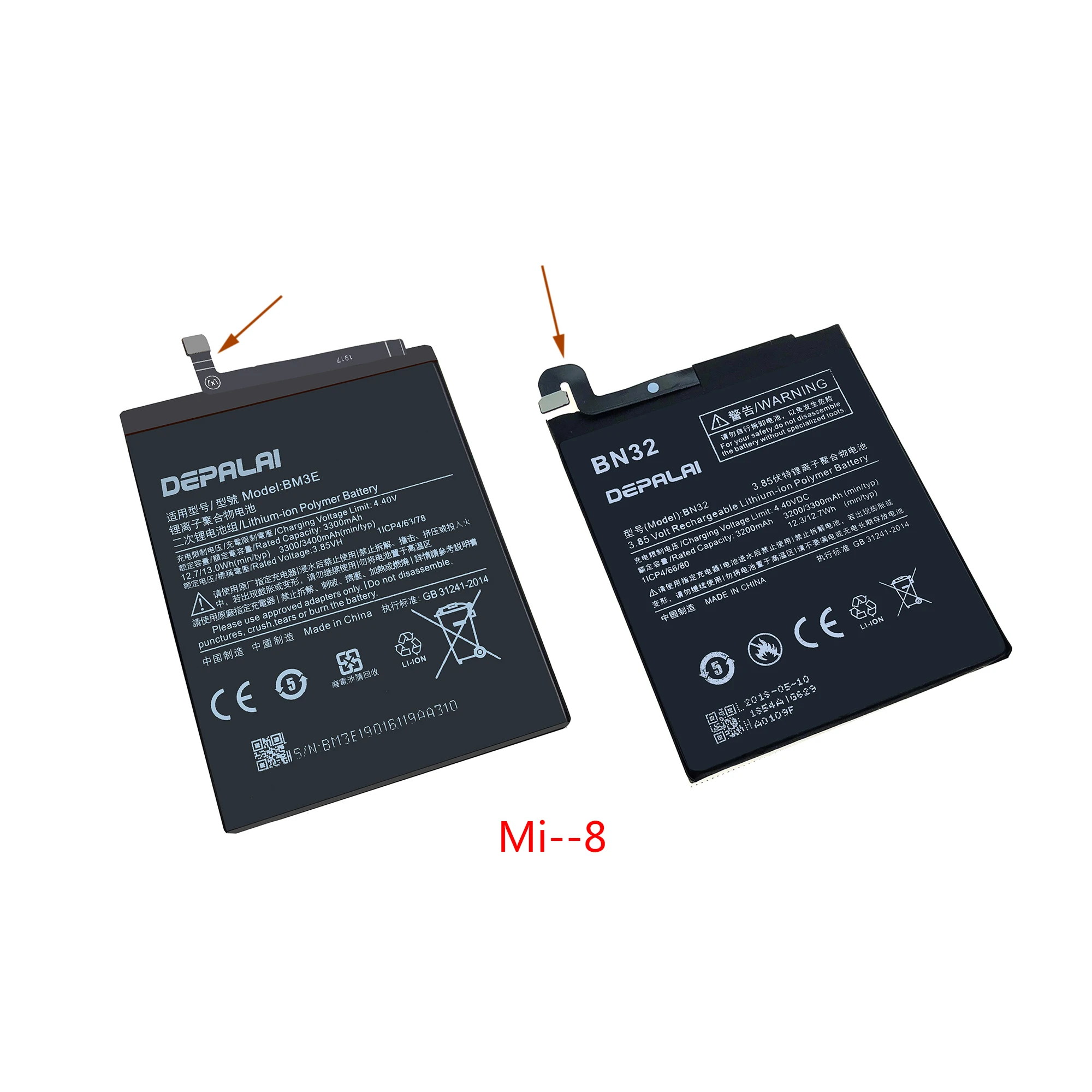 Phone Battery BM3E For Xiaomi Mi 8 8SE 8Pro 8Lite Replacement Battery BN32 BM3D BM3F BM3J Phone Batteries