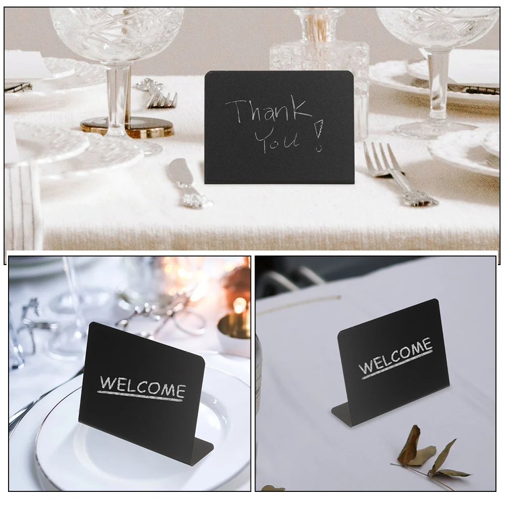 

12Pcs Drawing Blackboards Mini Chalkboards for Menu Display Multifunctional Desktop Easy to Write and Clean